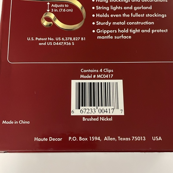 The Original MantleClip Set for Christmas Stockings & Decorations - Picture 6 of 6